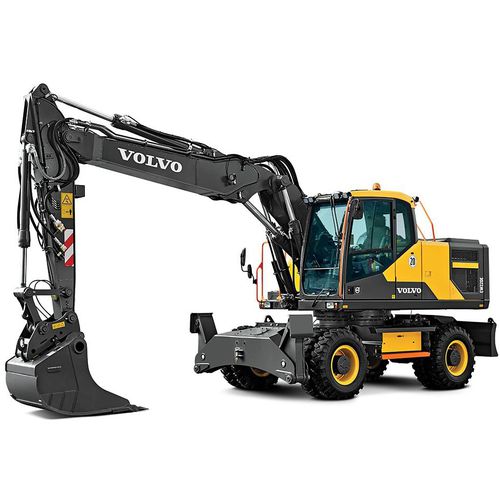 Excavadora intermedia - EW220E - Volvo Construction Equipment - de ruedas / diésel / para obra de construcción