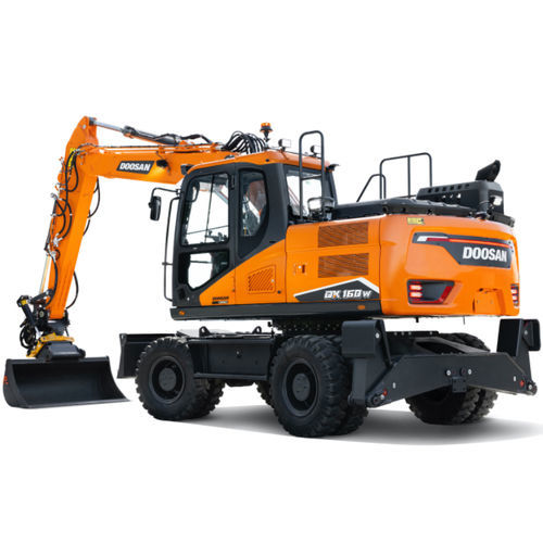 Miniexcavadora - DX160W-7 - DAEWOO Construction Equipment Division - de ruedas / diésel