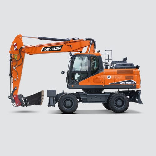 Excavadora intermedia - DX190W-7 - DAEWOO Construction Equipment Division - de ruedas / diésel