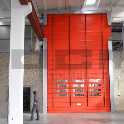 Puerta plegable - OCM Industrial Doors - para interior / para puente grúa