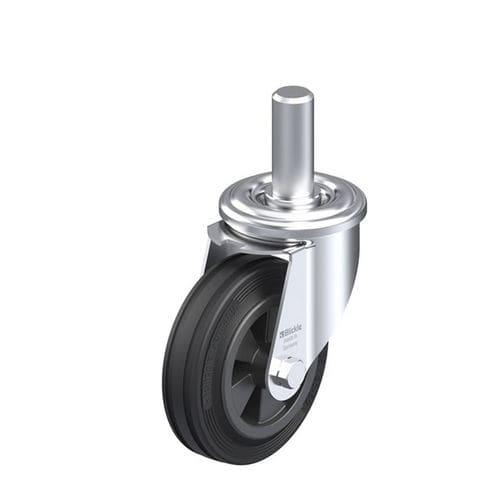 Ruedecilla giratoria - LEZ-VPP series - Blickle Räder+Rollen GmbH u. Co. KG - con varilla roscada / con freno / de bajo ruido
