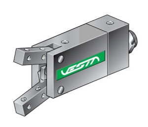 Pinza de prensión neumática - MH-1 series - VESTA - angular / de 2 mandíbulas