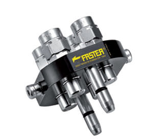 Racor hidráulico - 2P506, 3P506 series - FASTER S.p.A. - antiderrames / multiconexiones