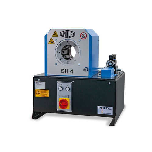 Engastadora de tubos flexibles - SH4 series - Uniflex-Hydraulik GmbH - semiautomática / electrohidráulica / compacta
