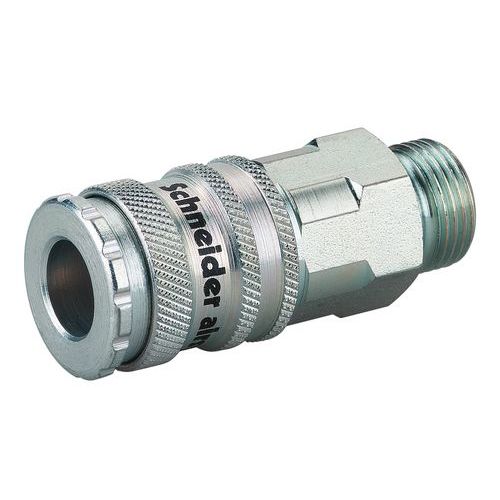 Racor neumático - SK-FE-NW7 - Schneider Druckluft GmbH - rápido / de acero galvanizado / gran caudal