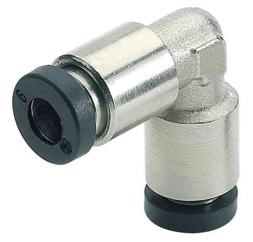 Racor neumático - SVG-R4-6 x 6 L - Schneider Druckluft GmbH - de rosca / codo de 90º / de acero inoxidable