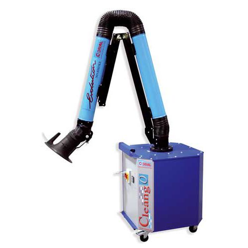 Extractor de humo móvil - CLEAN GO - Coral - de cartucho / con brazo de extracción