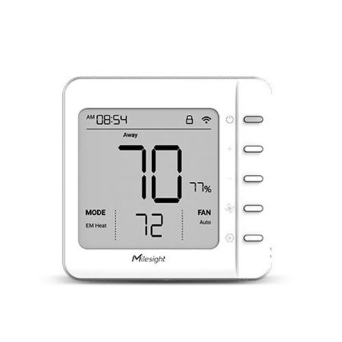 Termostato de pared - WT201 - Milesight IoT - IP30 / para HVAC / sin cable