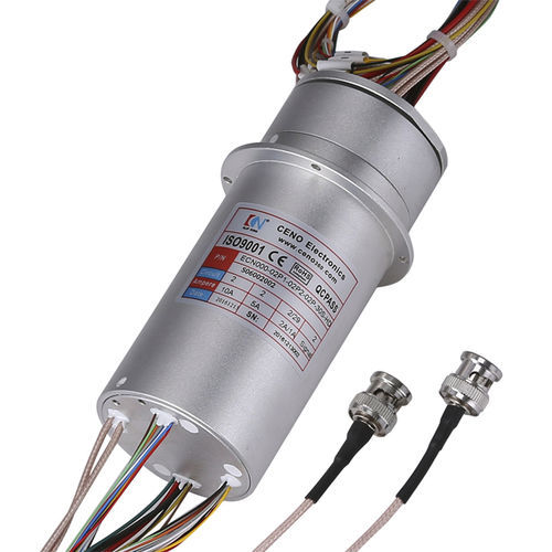 Anillo colector eléctrico - ECN000-02P1-02P2-02P-30S-HD - CENO Electronics technology Co., Ltd - HD-SDI / HDMI / con eje macizo
