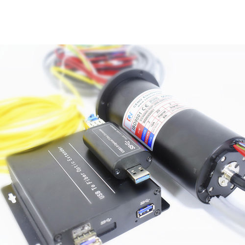 Anillo colector eléctrico - ECN000-02P-20S-02EG-01F - CENO Electronics technology Co., Ltd - de fibra óptica / Gigabit Ethernet / industrial