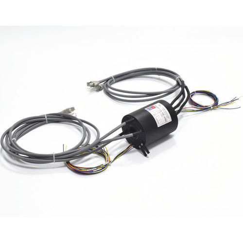 Anillo colector vía Ethernet - ECN025-06P1-03EG  - CENO Electronics technology Co., Ltd - Gigabit Ethernet / eje pasante / industrial