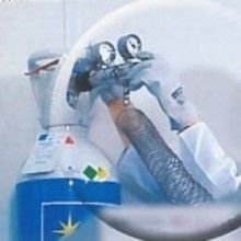 Botella de gas de laboratorio - OXYGENE N55 - AIR LIQUIDE FRANCE INDUSTRIE - de oxígeno / O2 / cilíndrica