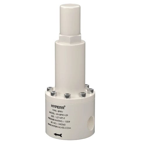 Regulador de contrapresión para vapor - HV-BPRV-10 - Hyper Valves - para agua / para gas / de diafragma