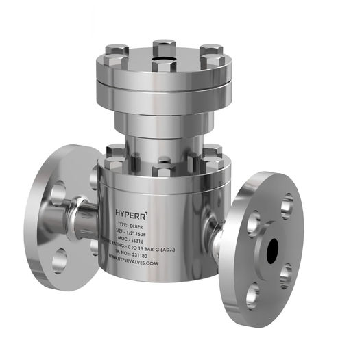 Regulador de contrapresión con cúpula - HV-DLBPR-01 - Hyper Valves - para agua / de gas / de diafragma