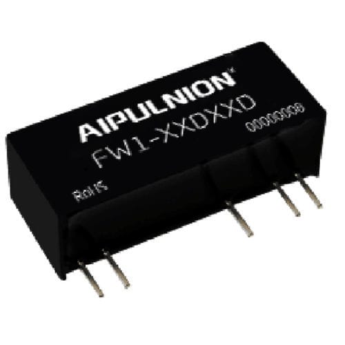Convertidor DC/DC regulado - FW1-XXDXXD - Guangzhou Aipu Electron Technology Co.,Ltd - SIP / compacto