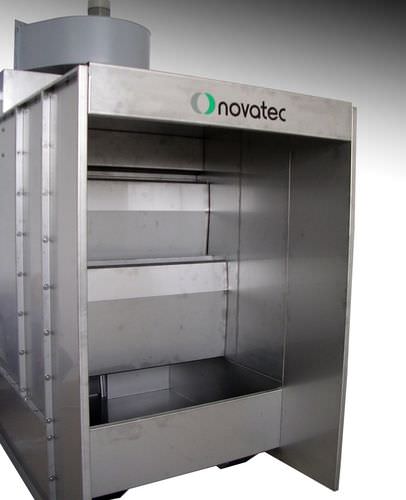 Cabina de pintura abierta - CV-2 - NOVATEC srl - Surface Finishing Technology - para marcos / con cortinas de agua