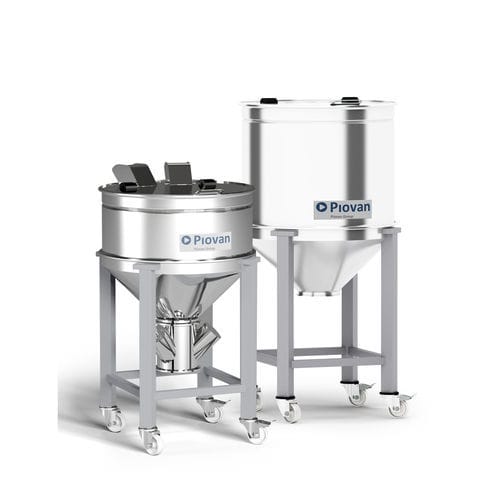 Silo móvil - Bin  - Piovan - para cubetas / de acero inoxidable / para la industria