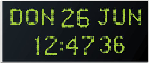 Reloj digital - 4530E.12.G.S - BÜRK MOBATIME GmbH - LED / de interior / de pared