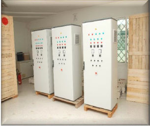 Caja eléctrica equipada - SIELE - fijada al suelo / de metal / industrial