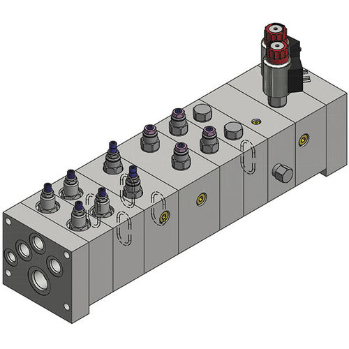 Islote de distribución accionado por solenoide - Lynch Fluid Controls Inc. - modular