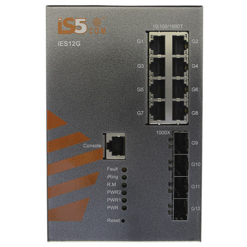 Conmutador Ethernet administrable - iES12G - iS5 Communications - 12 puertos / Gigabit Ethernet / en riel DIN
