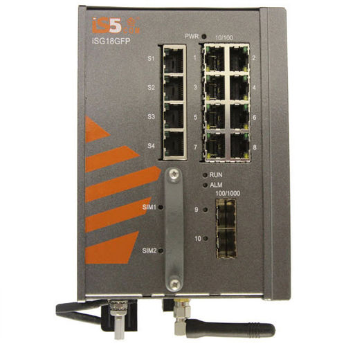 Conmutador Ethernet administrable - iSG18GFP - iS5 Communications - 18 puertos / en serie / integrado