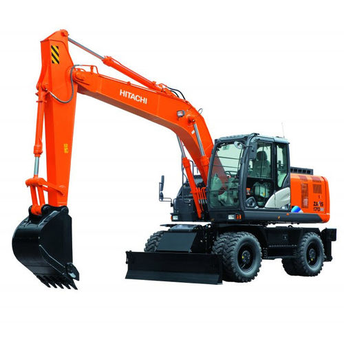 Excavadora intermedia - ZX170W-5A - HITACHI Construction Machinery - de ruedas / diésel / para obra de construcción