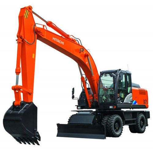Excavadora intermedia - ZX210W-5A - HITACHI Construction Machinery - de grandes dimensiones / de ruedas / diésel