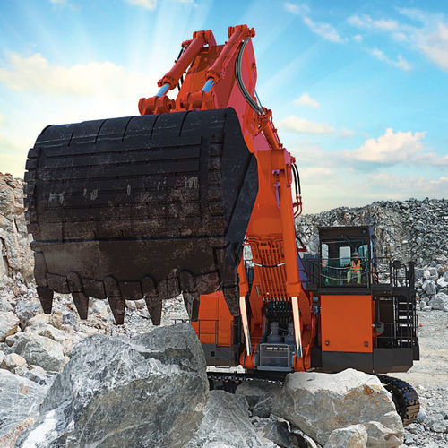 Pala mecánica frontal con orugas - EX3600-7 - HITACHI Construction Machinery - para minas y canteras