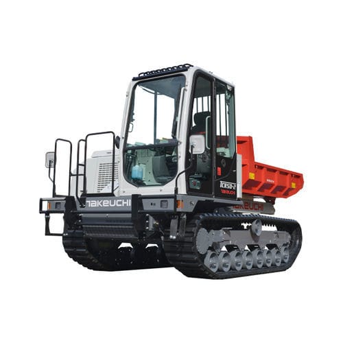 Dúmper con orugas - TCR50-2 - TAKEUCHI - hidráulico / de descarga trasera / ancho