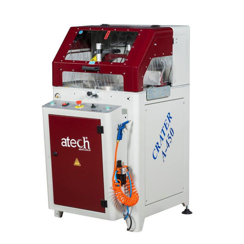 Sierra ingletadora - A-450 - ATECH MACHINE - horizontal / vertical / para aluminio