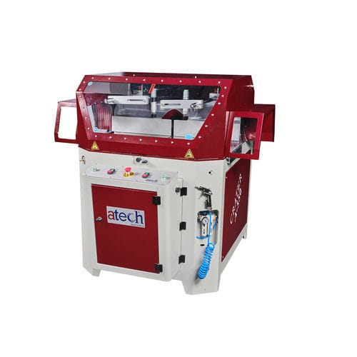 Sierra ingletadora - A-550 - ATECH MACHINE - horizontal / vertical / para aluminio