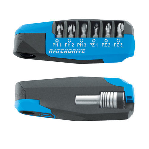 Set de puntas para destornillador torx - Ratchdrive - KIRCHHOFF WITTE GmbH - de estrella / Pozidriv / metalizado