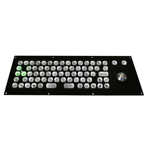 Teclado empotrable - CK-KB373132-38TBPKKL - Clickin Industrial Co., Ltd. - con microinterruptor / con trackball / con ratón