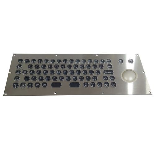 Teclado empotrable - CK-KB373132-50TBPKBL - Clickin Industrial Co., Ltd. - con microinterruptor / con trackball / con ratón