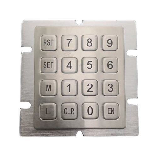 Teclado numérico 16 teclas - CK-KE9080 - Clickin Industrial Co., Ltd. - empotrable / de acero inoxidable / antivandalismo