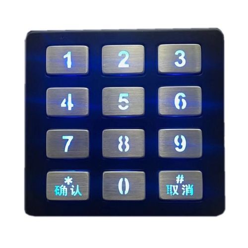 Teclado numérico 12 teclas - CK-KE10074-KL - Clickin Industrial Co., Ltd. - empotrable / de acero inoxidable / USB