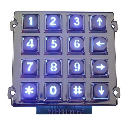 Teclado numérico 16 teclas - CK-KE7671-BL - Clickin Industrial Co., Ltd. - empotrable / de zinc / IP65