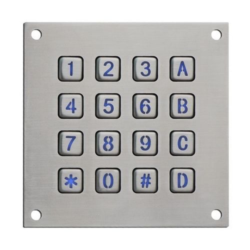 Teclado numérico 16 teclas - CK-KE113113-BL - Clickin Industrial Co., Ltd. - empotrable / de acero inoxidable / antivandalismo