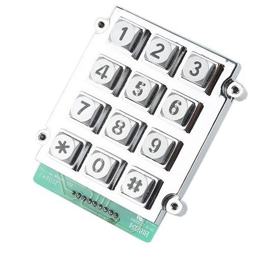 Teclado numérico 12 teclas - CK-KE7863-BL - Clickin Industrial Co., Ltd. - empotrable / de zinc / IP65