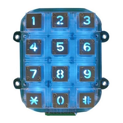 Teclado numérico 12 teclas - CK-KE7256-BL - Clickin Industrial Co., Ltd. - empotrable / de zinc / IP65