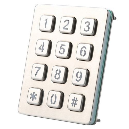 Teclado numérico 12 teclas - CK-KE9473-BL - Clickin Industrial Co., Ltd. - empotrable / de acero inoxidable / antivandalismo