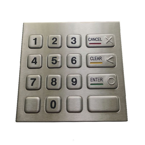 Teclado numérico 16 teclas - CK-KE100100 - Clickin Industrial Co., Ltd. - empotrable / de acero inoxidable / antivandalismo