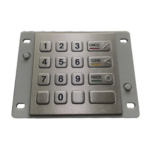 Teclado numérico 16 teclas - CK-KE100100-BP - Clickin Industrial Co., Ltd. - empotrable / de acero inoxidable / antivandalismo