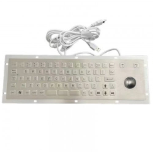 Teclado empotrable - CK-KB370110-38TB-R01 - Clickin Industrial Co., Ltd. - de tecla mecánica / con trackball / de acero inoxidable