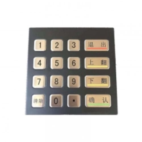 Teclado numérico 16 teclas - CK-KE100100-BK - Clickin Industrial Co., Ltd. - empotrable / de acero inoxidable 304 / antivandalismo