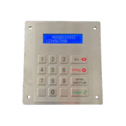 Teclado numérico 16 teclas - CK-KE140127-LCD - Clickin Industrial Co., Ltd. - empotrable / de acero inoxidable 304 / de acero inoxidable