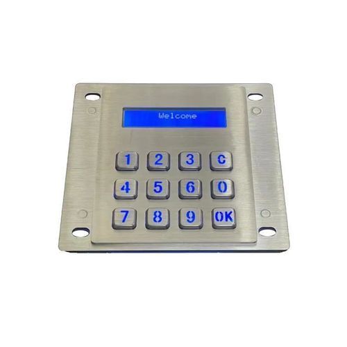 Teclado numérico 12 teclas - CK-KE11994-LCD - Clickin Industrial Co., Ltd. - empotrable / de tecla mecánica / de acero inoxidable