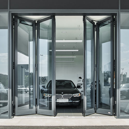 Puerta plegable - AL603F Thermo - Schneider Torsysteme Gesellschaft m.b.H - de aluminio / de vidrio / acristalados