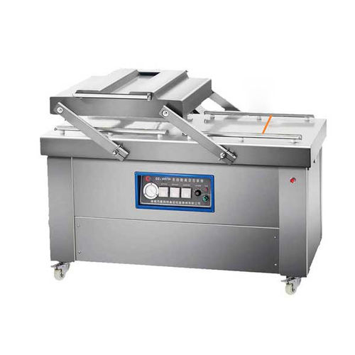 Máquina de acondicionamiento de vacío - DZ500/2S - Shandong Kangbeite Food Packaging Machinery Co., Ltd. - semiautomática / de doble campana / para productos alimentarios